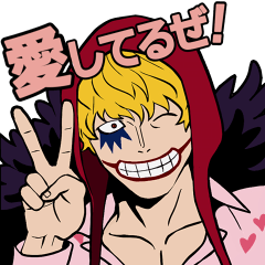 [LINEスタンプ] ONE PIECE コラさんとローのスタンプ