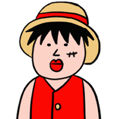 [LINEスタンプ] 真顔ONE PIECE