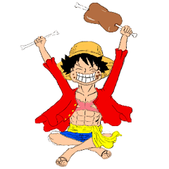 [LINEスタンプ] ONE PIECE  ルフィのみのスタンプ