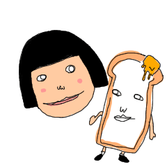 [LINEスタンプ] 食パン好きすぎな人