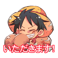 [LINEスタンプ] ONE PIECE×ワンピ飯