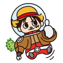 [LINEスタンプ] ONE PIECE にひっつきむーしー to the moon