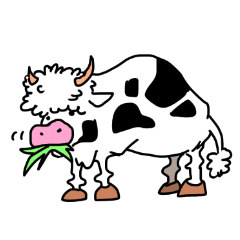 [LINEスタンプ] ONE PIECE ミルク売りモーダの牛スタンプ
