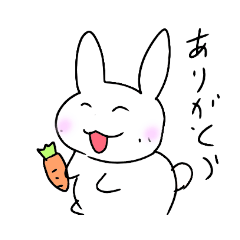 [LINEスタンプ] ほぼ10秒で描いたウサギ！