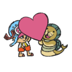 [LINEスタンプ] ONE PIECE 可愛いどうぶつのスタンプ
