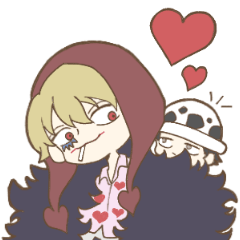 [LINEスタンプ] ONE PIECE コラソン＆ロー スタンプ