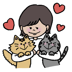 [LINEスタンプ] 猫のモモとミミ