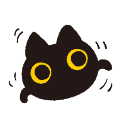 [LINEスタンプ] 黒猫ちゃん その1