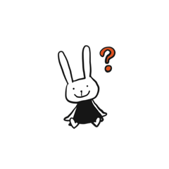 [LINEスタンプ] 白うさ子★シンプル