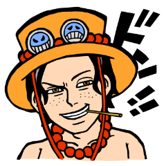 [LINEスタンプ] ONE PIECE  男前五人衆参上 ドン！！