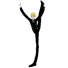 [LINEスタンプ] ONE PIECE サンジのアルファベットスタンプ