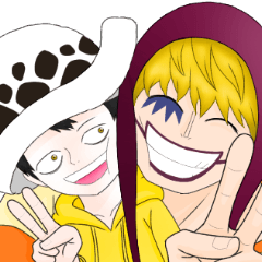 [LINEスタンプ] ONE PIECE スタンプ ロー＆コラソン+