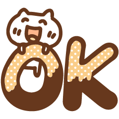 [LINEスタンプ] 笑顔でGO！毎日使えるでか文字とねこ