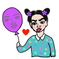 [LINEスタンプ] new！うめこの風船