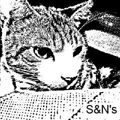 S＆N's 白黒な猫たちのBIGスタンプ