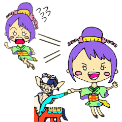 [LINEスタンプ] ONE PIECE お玉ちゃん手書きスタンプの画像（メイン）