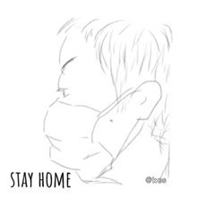 [LINEスタンプ] マスクと除菌。シュールな日常。