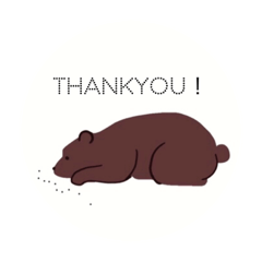 [LINEスタンプ] くまとちいさな友達（English）