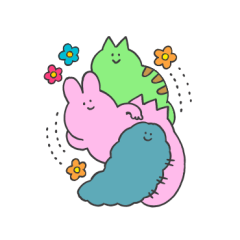 [LINEスタンプ] 地球に来たこたち