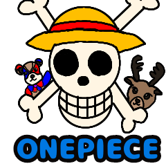 [LINEスタンプ] ONEPIECE with しか
