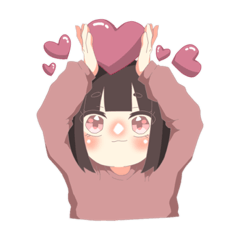 [LINEスタンプ] ボブの女の子のゆる〜いスタンプ