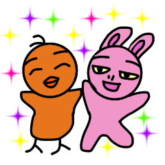 [LINEスタンプ] スズメのつんさんとウサギ