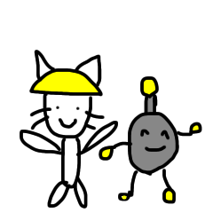 [LINEスタンプ] ねこまるにんじゃとばくだんロボ