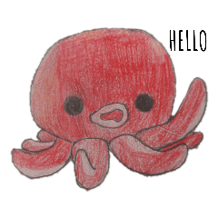 [LINEスタンプ] 毎日元気！お絵描きタコ君