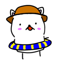 [LINEスタンプ] しろねこの生活