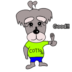[LINEスタンプ] ミニシュナのコットン君