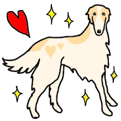 [LINEスタンプ] 犬種別ボルゾイ（英語Ver）