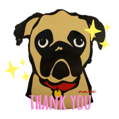 [LINEスタンプ] かわいいブルドック♥